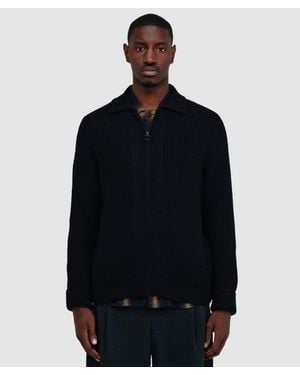 Barbour Garthman Zip Cardigan - Black