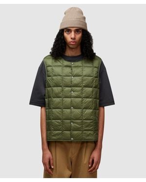 Taion Crewneck Down Gilet - Green