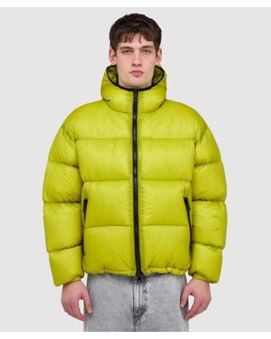 MKI Miyuki-Zoku Translucent Hooded Bubble Jacket (Chartreuse - Metallic