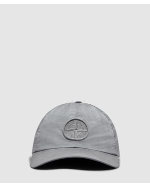 Stone Island Metal Logo Baseball Cap (Pearl - Grey
