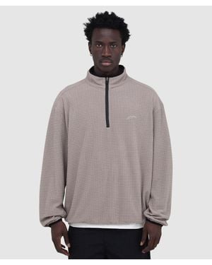 Mellow Clo Summit Half Zip Fleece Jacket (Stone - Gray