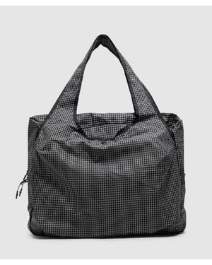 CAYL Shell Grid Tote Bag (Grid - Black