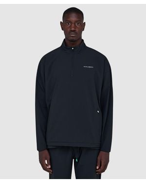 Malbon Golf Malbon Performance Quarter Zip Shell Jumper - Blue