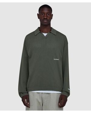 About Blank Resort Knit Polo Shirt (Sage - Green