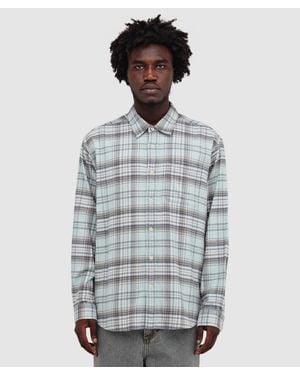 thisisneverthat Flannel Check Shirt (Sage - Grey