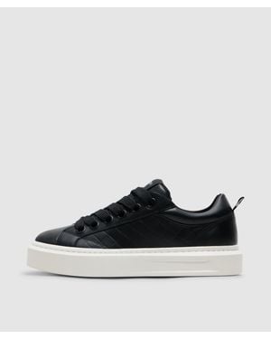 Cleens Ace Woven Leather Sneaker (Shadow - Black
