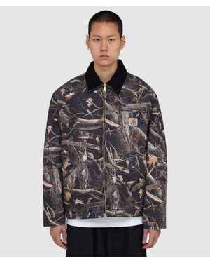 Carhartt Og Detroit Jacket (Camo Feather Tree - Black