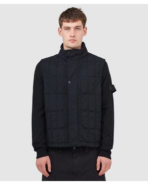 Stone Island Ghost Smerigliation Quilt Vest - Blue