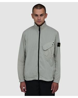 Stone Island Ultralight Nylon Stretch-Tc Overshirt (Sand - Grey