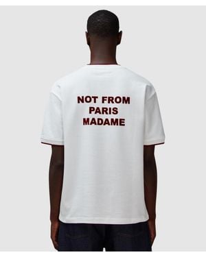 Drole de Monsieur Piqu� Slogan T-Shirt (Off - White