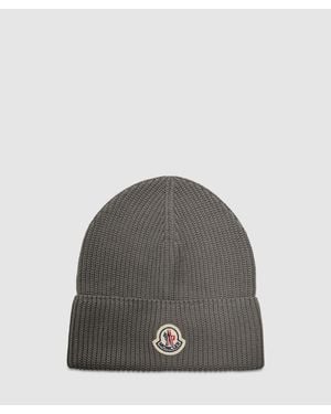 Moncler Tonal Beanie - Gray