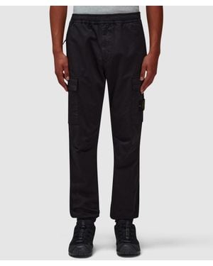 Stone Island Organic Cotton Cargo Pant - Black