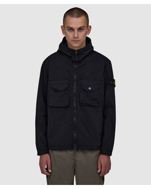 Stone Island Stretch Organic Cotton Overshirt - Blue
