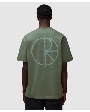 POLAR SKATE Contrast Stroke Logo T-Shirt (Moss - Green