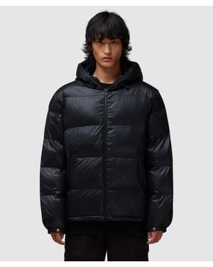 PATTA Quilted Script Logo Puffer Jacket - Black