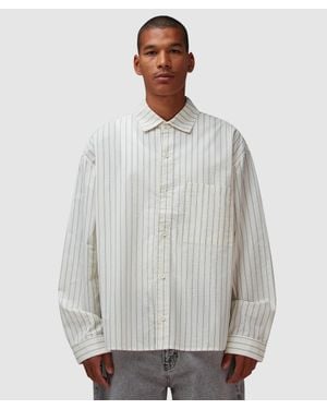 MKI Miyuki-Zoku Box Dress Shirt (Off Stripe - Gray