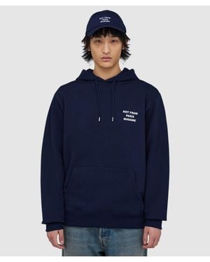 Drole de Monsieur Slogan Hoodie - Blue