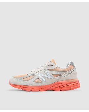 New Balance Mius 990V4 Trainer (Moonbeam & Tangerine Heat - Orange