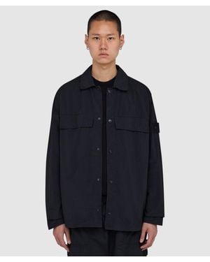 Stone Island Ghost Nylon Smerigliato Overshirt - Blue