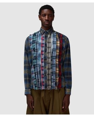 Needles Ribbon Flannel Shirt - Blue