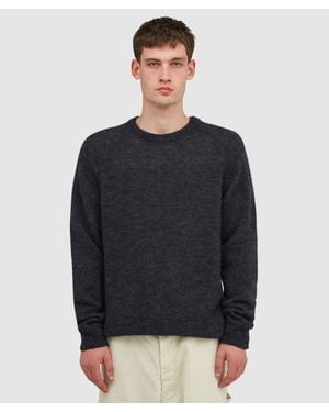 Universal Works Alpaca Knit Lyon Jumper (Charcoal - Black