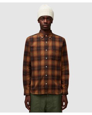 Beams Plus B.D 30/2 Shaggy Check Shirt ( - Brown