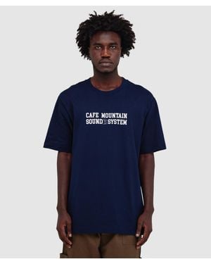 Cafe Mountain Sound System T-Shirt - Blue