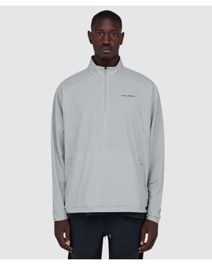 Malbon Golf Malbon Performance Quarter Zip Shell Jumper - Grey