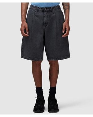 Dime Pleated Denim Short (Faded - Black