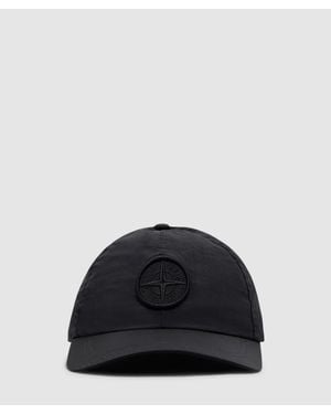 Stone Island Metal Logo Baseball Cap - Black