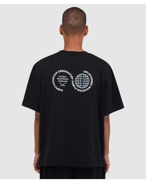 Purple Mountain Observatory Globe T-Shirt - Black
