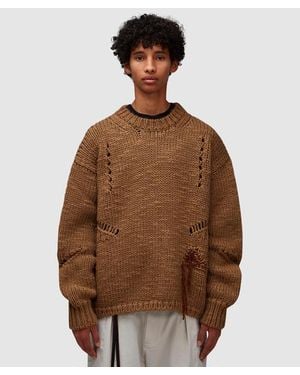 ROA Winter Hand Made Polo Knit - Brown