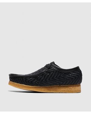 Clarks Raffia Wallabee Shoe - Black
