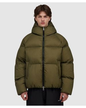 Cole Buxton Hooded Down Jacket - Green