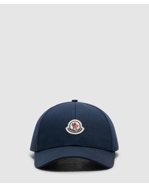 Moncler Tri Logo Cap - Blue