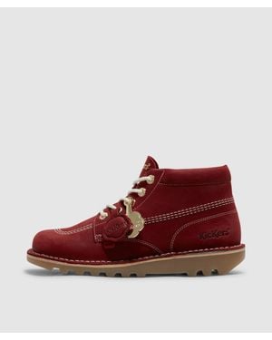 Kickers Kick Hi Goldie Boot - Red