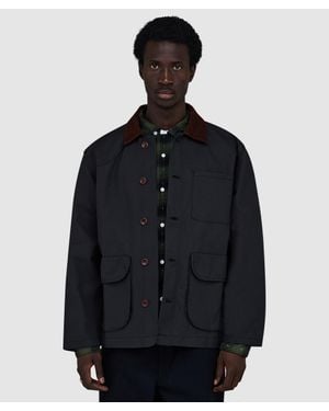 Service Works Waxed Barn Coat - Black