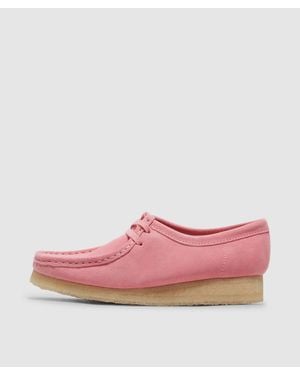 Clarks Wallabee Suede Shoe (Candy - Pink