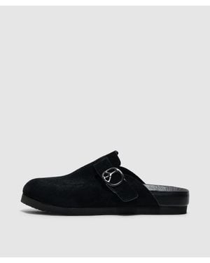 Needles Suede Clog Sandal - Black