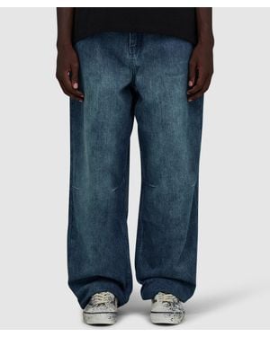 Butter Goods Wide Cut Denim Jean (Faded Work - Blue