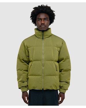 Goldwin Dope Dyed Ripple Down Jacket (Uji Tea - Green