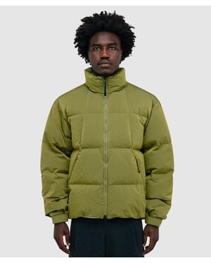 Goldwin Dope Dyed Ripple Down Jacket (Uji Tea - Green