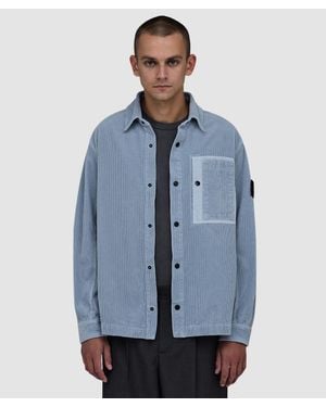Stone Island Organic Cotton Corduroy 800 Shirt - Blue