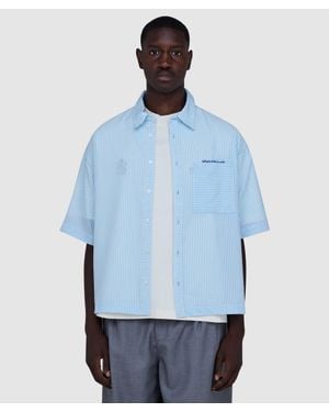 About Blank Seersucker Shirt - Blue