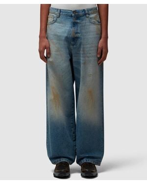 BOILER ROOM Printed 5 Pocket Jean - Blue