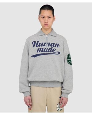 Human Made Half Zip Sweatshirt - Gray