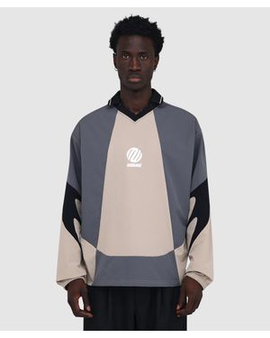 Metalwood Machine Long Sleeve Polo Shirt - Grey