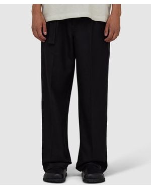 BEACH BRAINS Pleated Work Pant - Black