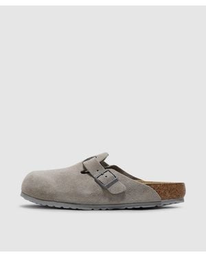Birkenstock Boston Leve Clog Sandal (Stone Coin - Grey