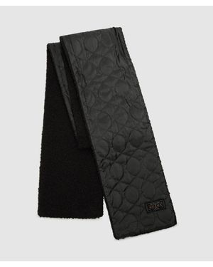 Beams Plus Muffler Boa Quilting Scarf (Charcoal - Black